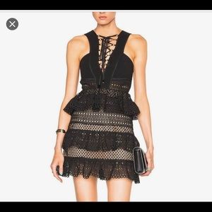 Self-portrait Lace-up dress